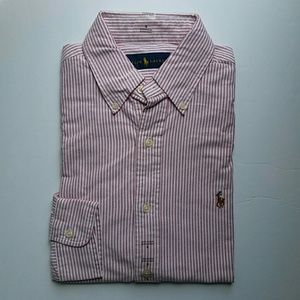 NEW Men's Ralph Lauren Oxford Shirt Red/White